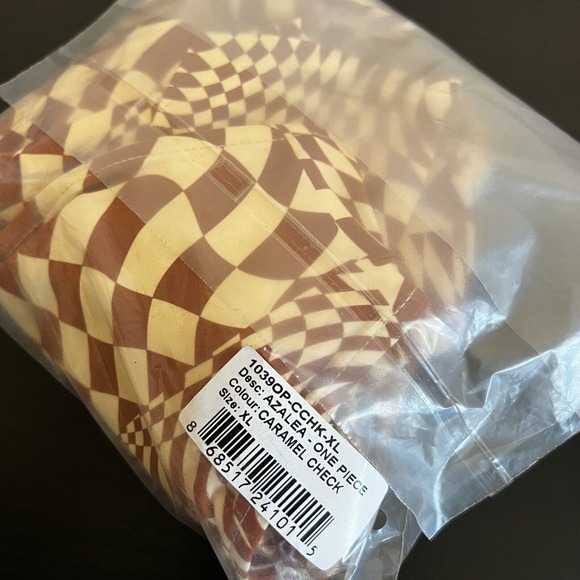 NWT Stone Fox x Free People Azalea One Piece in Caramel Check Size XL X Large - Picture 6 of 6